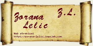 Zorana Lelić vizit kartica